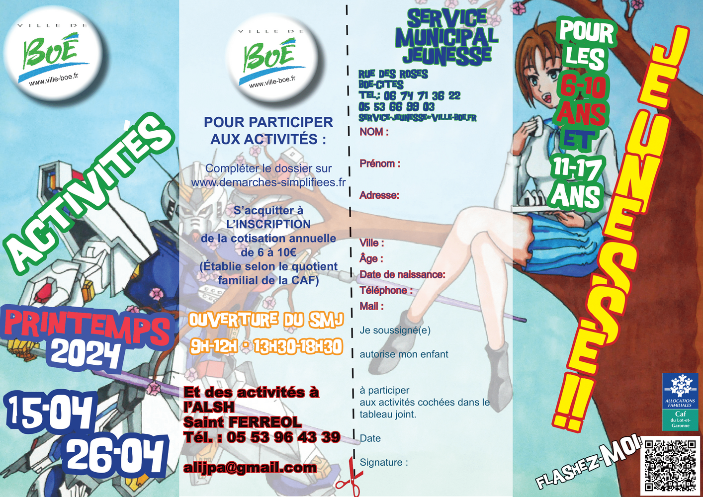 LES VACANCES DE PRINTEMPS AVEC LE SERVICE JEUNESSE 