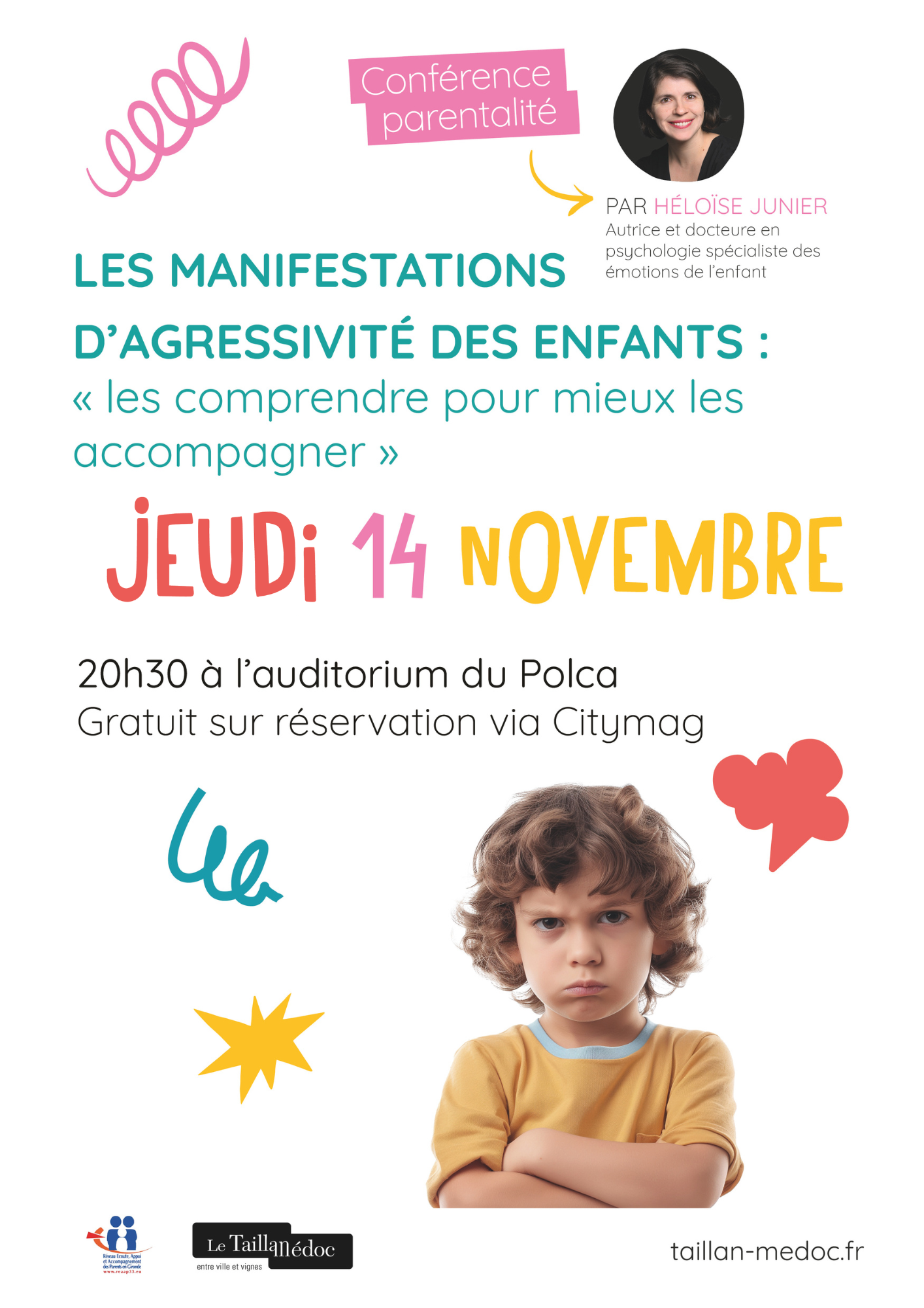 Conférence : "Les manifestations d'agressivité des enfants" par Héloïse Junier