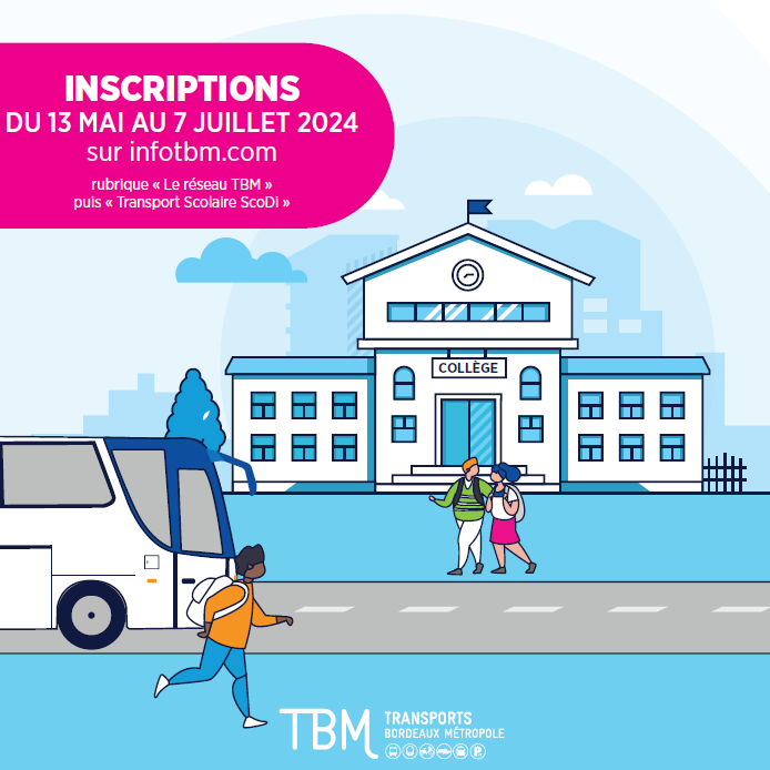 ScoDi : Inscriptions au transport scolaire vers les collèges et lycées dès le 13 mai