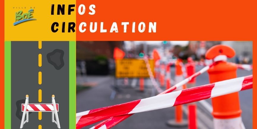 Circulation aux abords de la maison de Garonne à Boé Village 