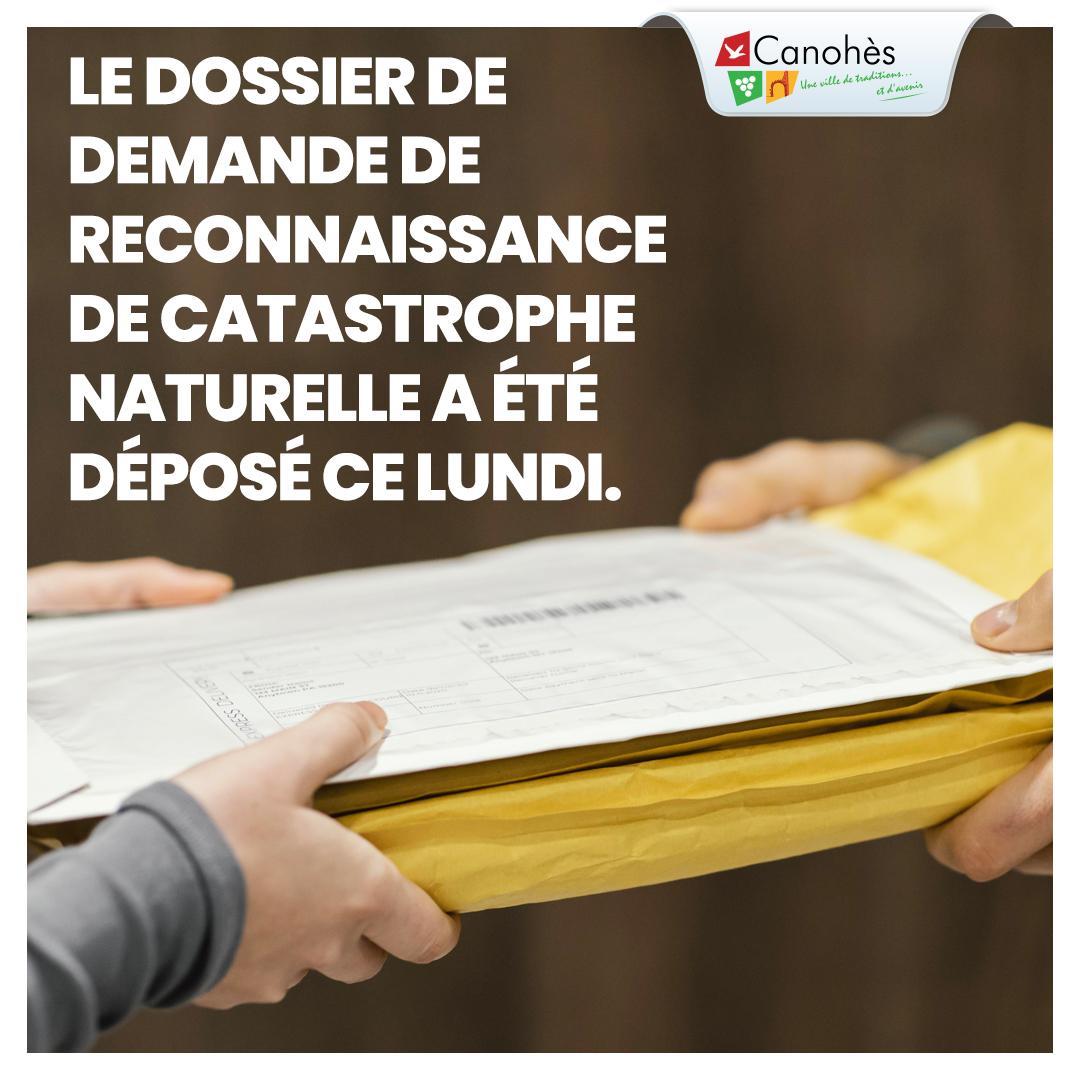 📁 LE DOSSIER DE DEMANDE DE RECONNAISSANCE DE CATASTROPHE NATURELLE A ÉTÉ DÉPOSÉ CE LUNDI 🌩️
