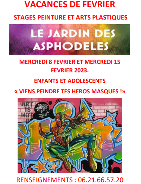 STAGES DE PEINTURE  VACANCES DE FEVRIER ENFANTS ET ADOLESCENTS