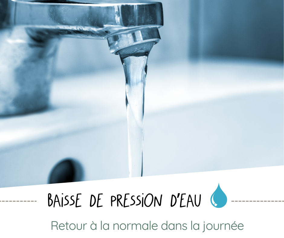 Baisse de pression d'eau dans vos robinets