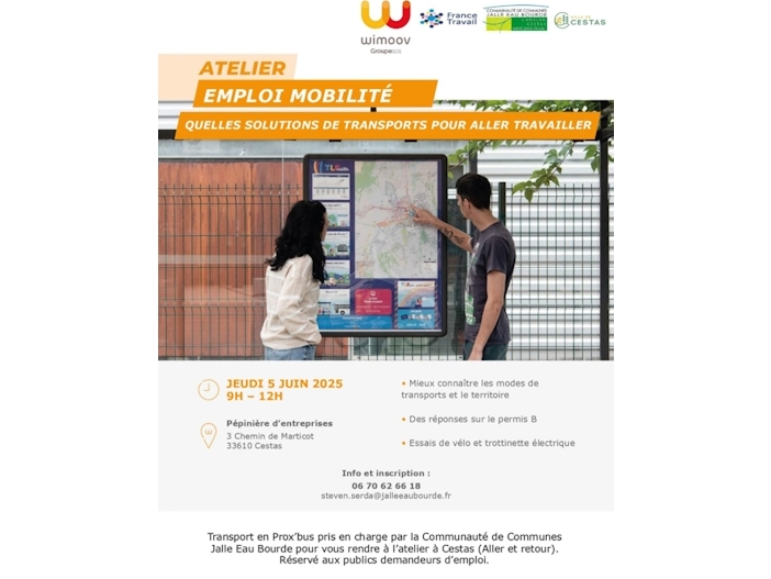 Emploi mobilité - CDC Jalle Eau Bourde