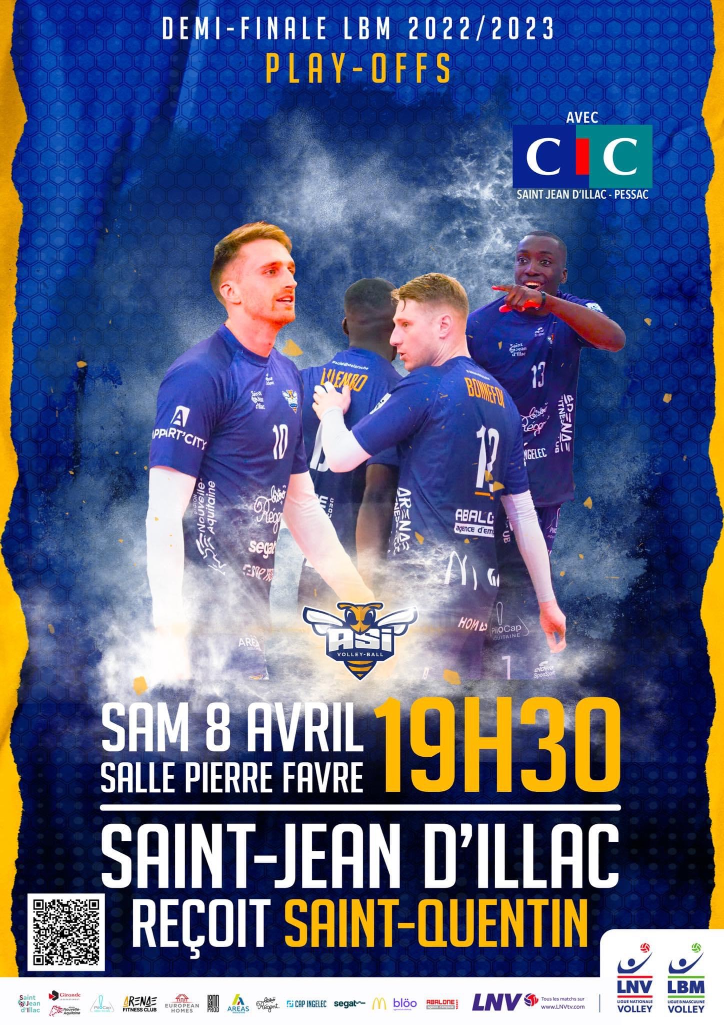⚠️🚨🐝 Playoffs LBM 1/2 finale ASI VOLLEY - SAINT QUENTIN 🔥🐝
