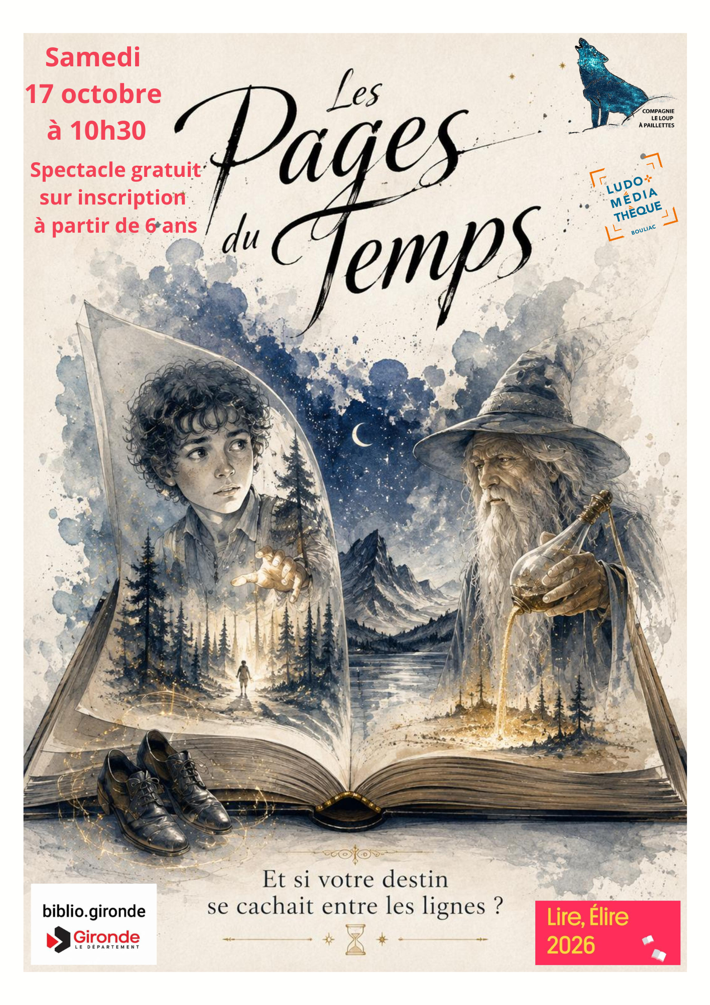 Spectacle "Les pages du temps" à partir de 6 ans 