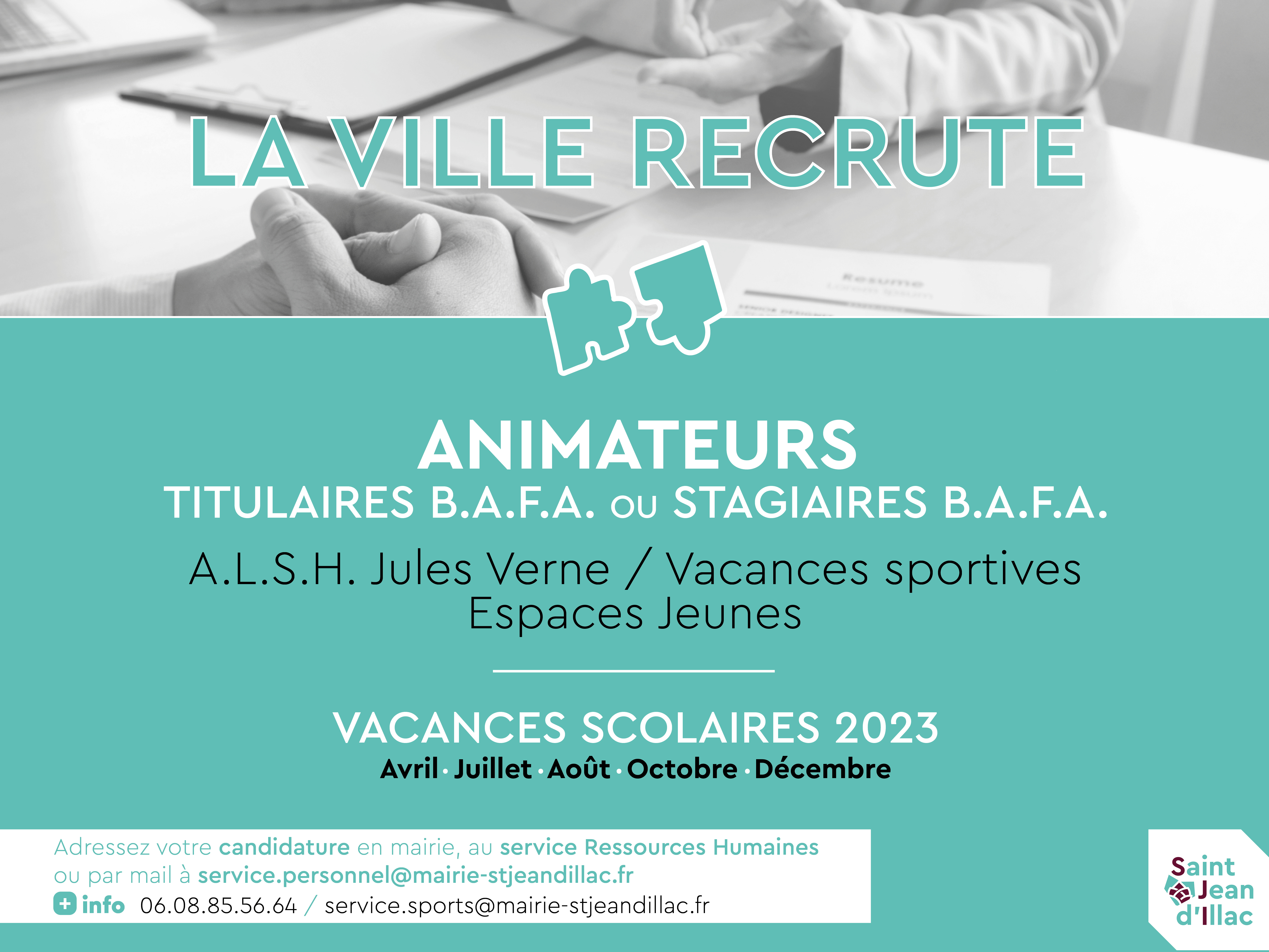 OFFRE D'EMPLOI - ANIMATEURS