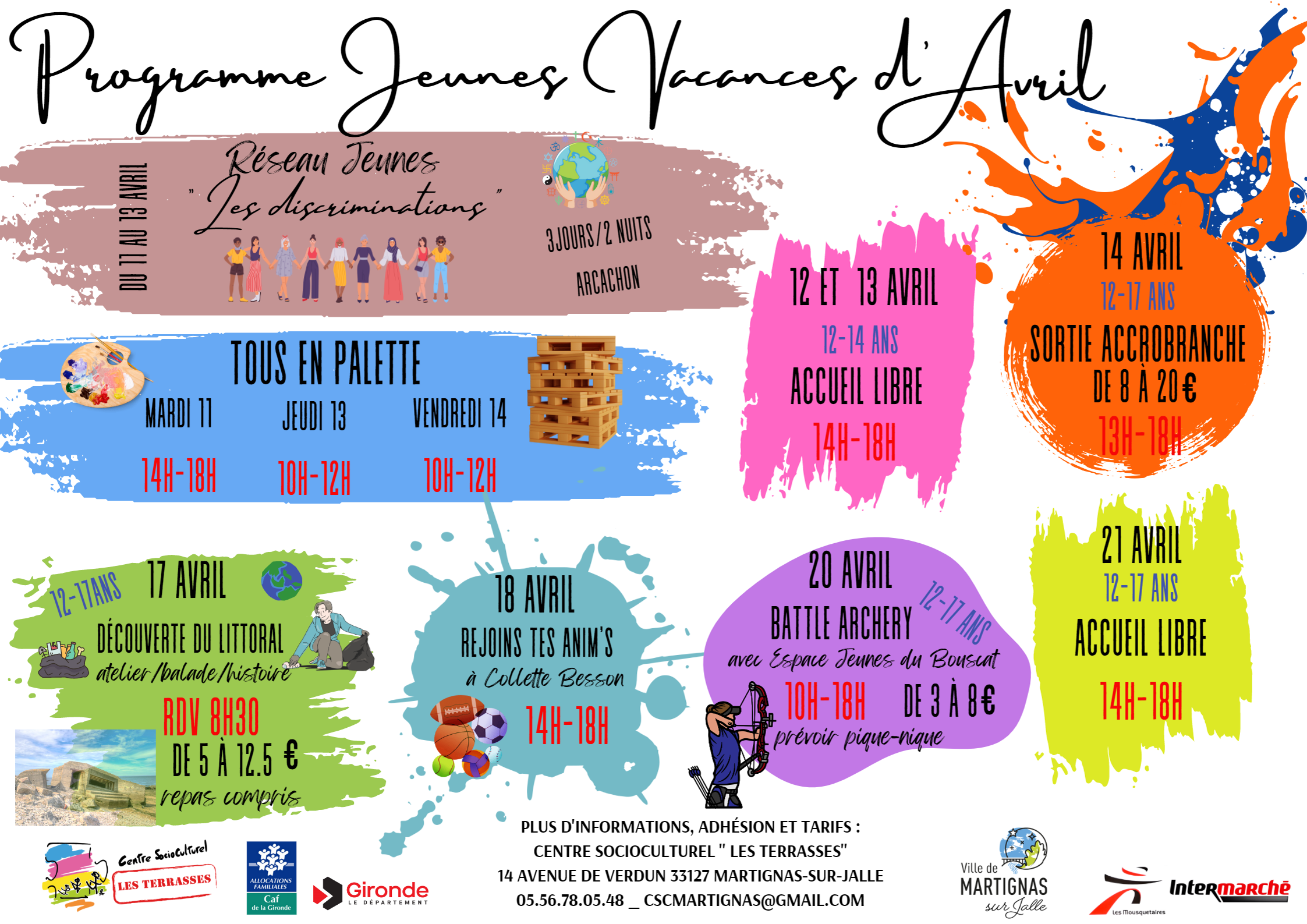 VACANCES D'AVRIL 2023 - Jeunes 12-17 ans