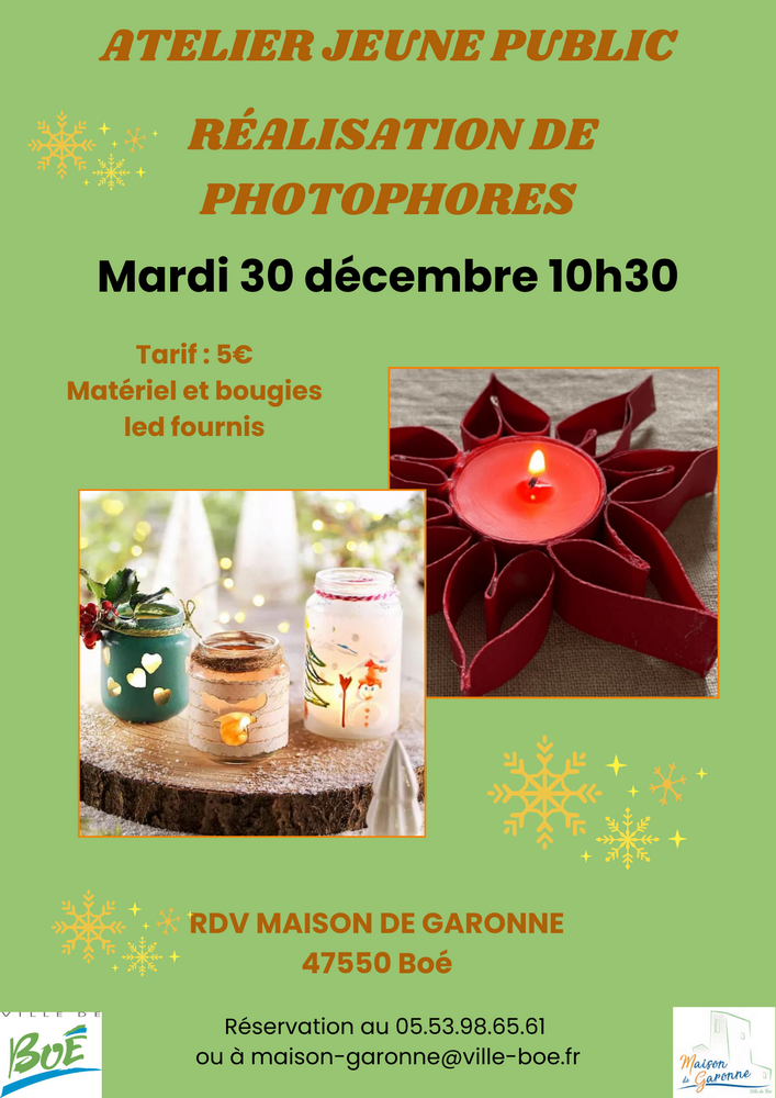 Atelier créatif de photophores