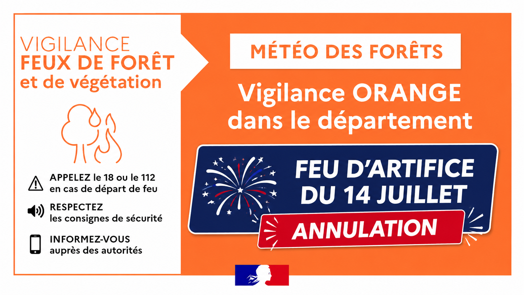 Annulation du feu d'artifice du 14 juillet