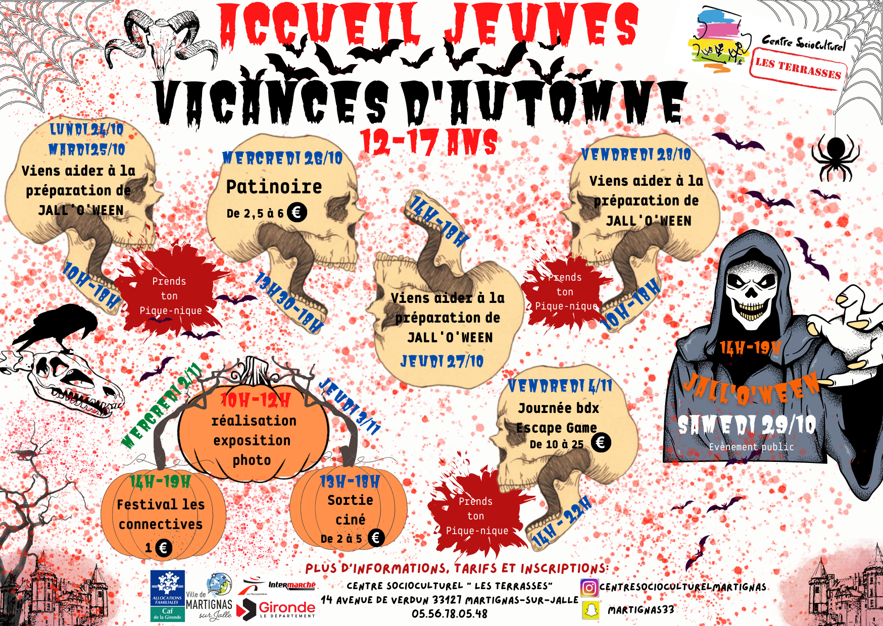 Vacances d'Automne 2022 - 12 à 17 ans