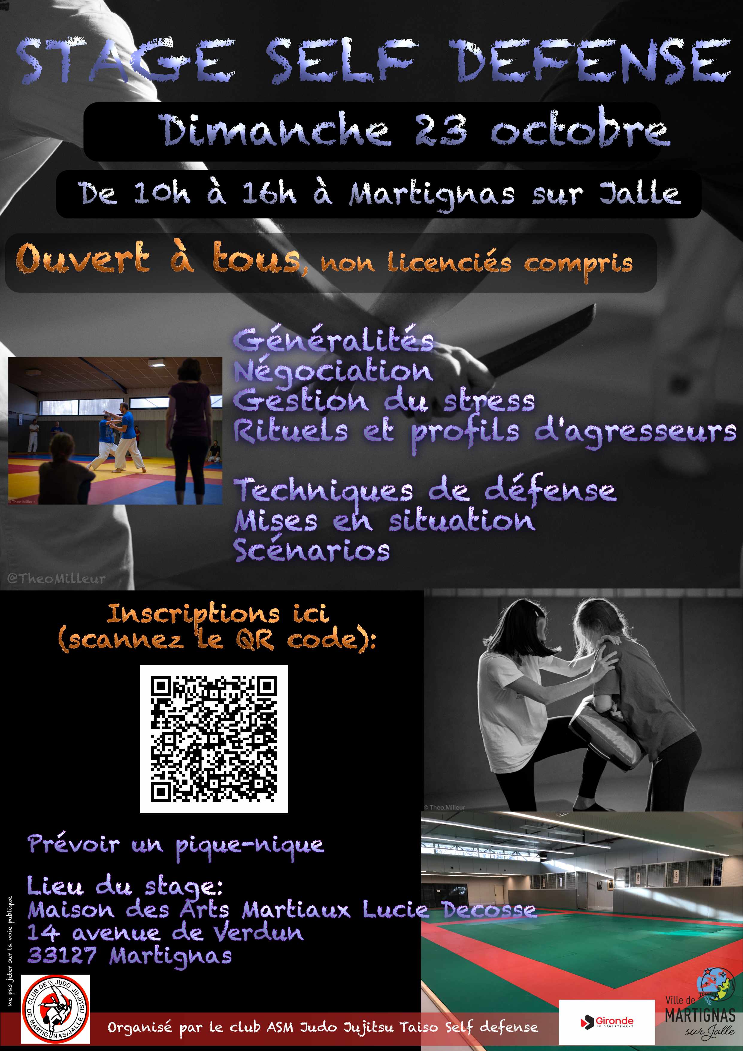 Stage de Self defense - initiation - ouvert aux non licenciés !