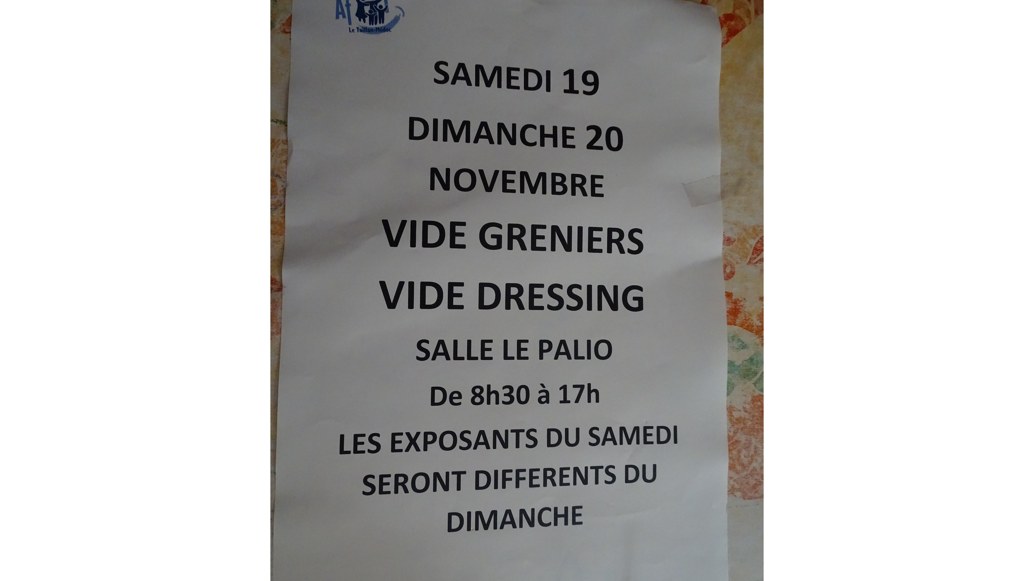 L'association Familiale organise un vide greniers et vide dressings