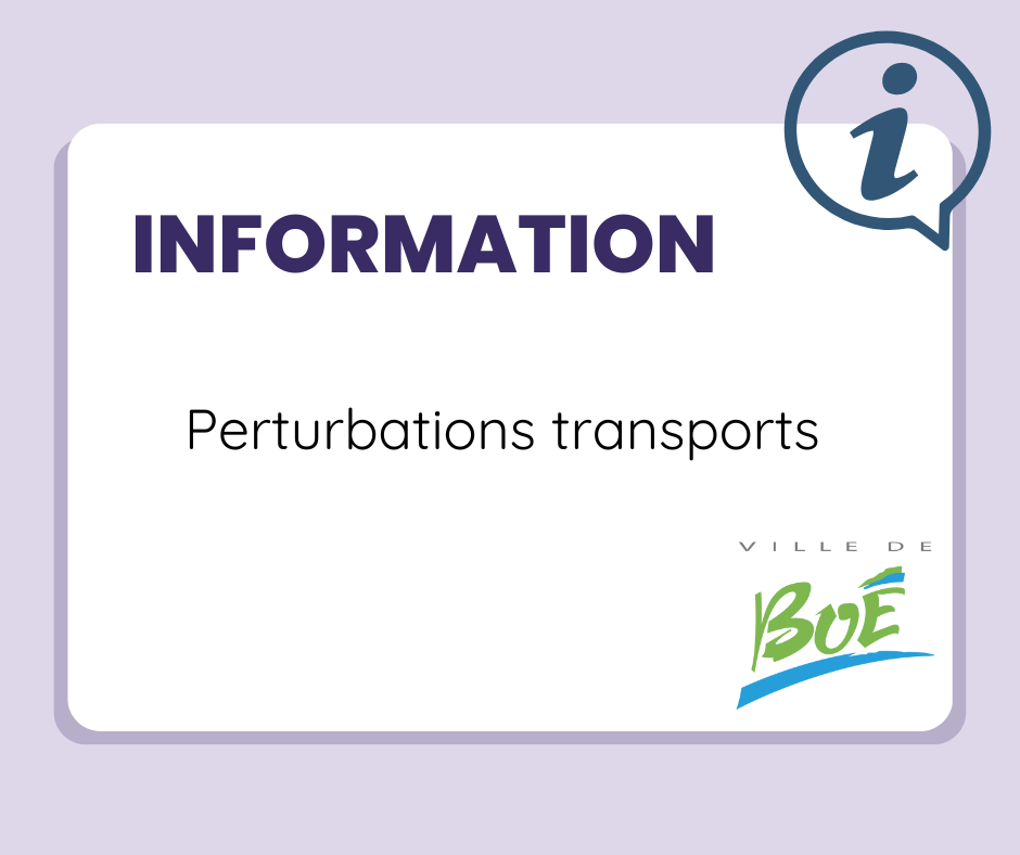 PERTURBATION DES TRANSPORTS