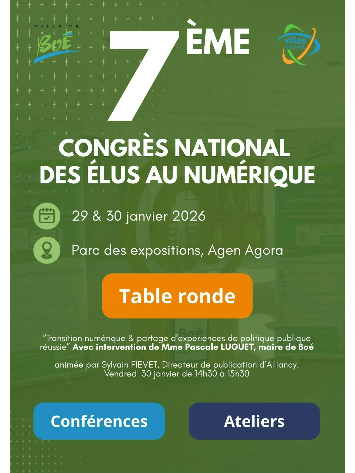 7e Congrès National des Élus au Numérique : Boé à l’honneur