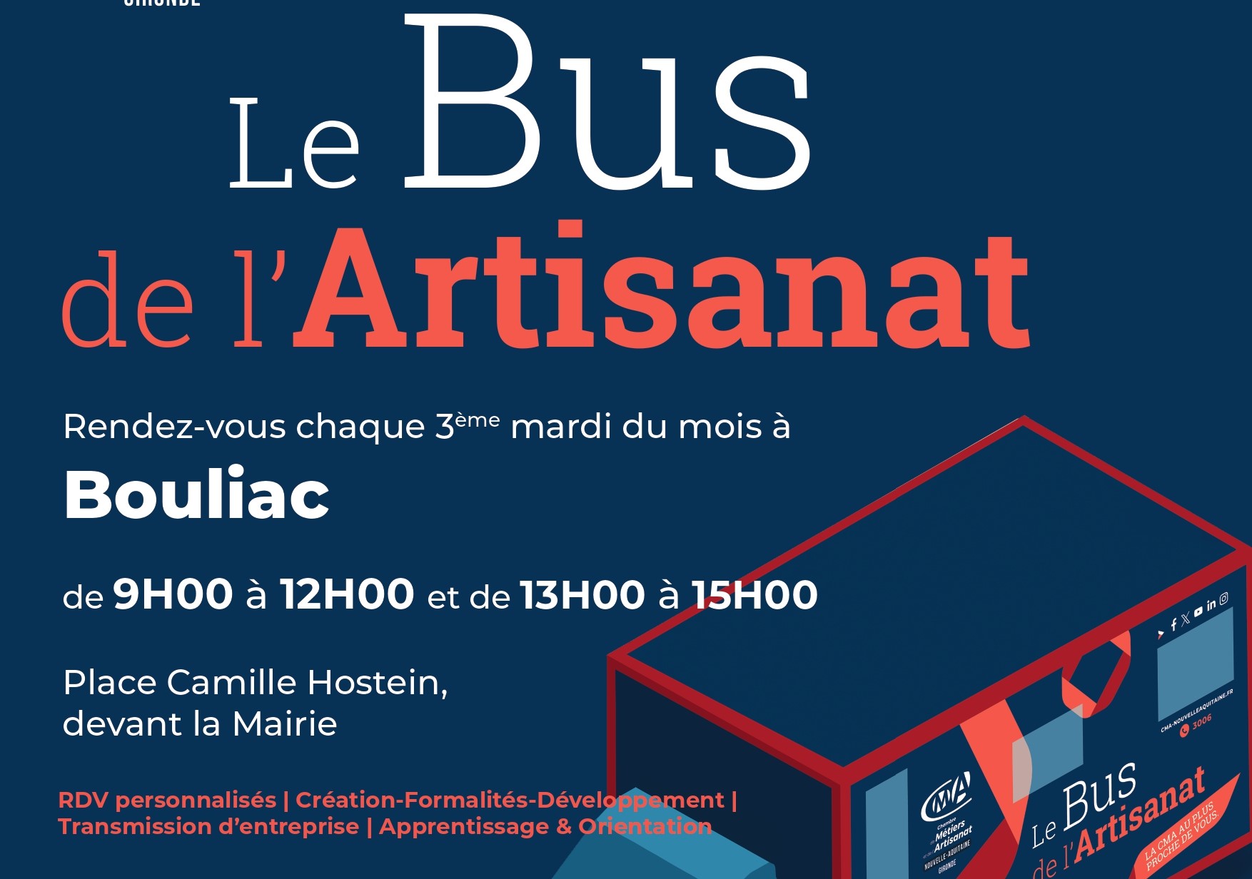 Le bus de l'artisanat et de ses métiers : Dates 2026 à venir