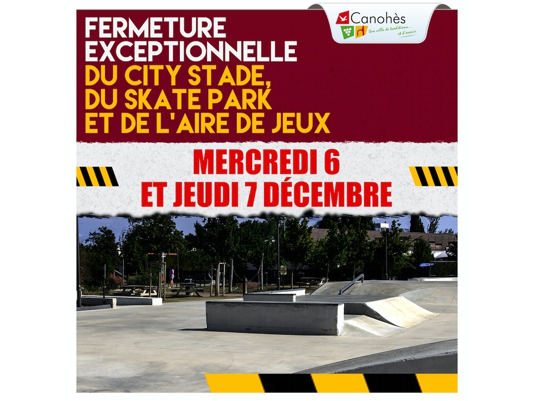 🚨 Fermeture Exceptionnelle de l'Espace de Loisirs 🚨