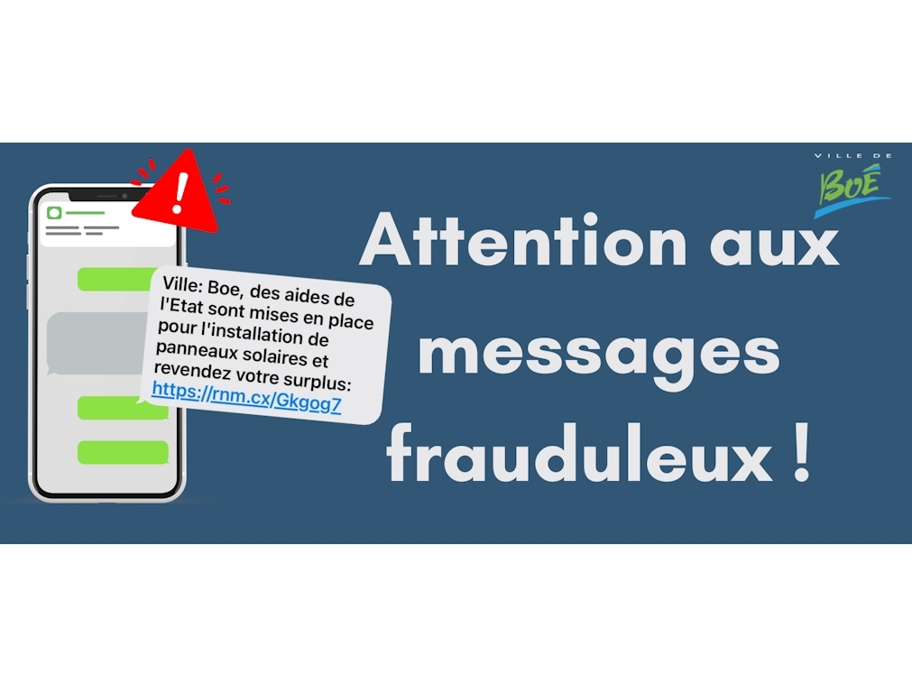 ATTENTION AUX MESSAGES FRAUDULEUX !