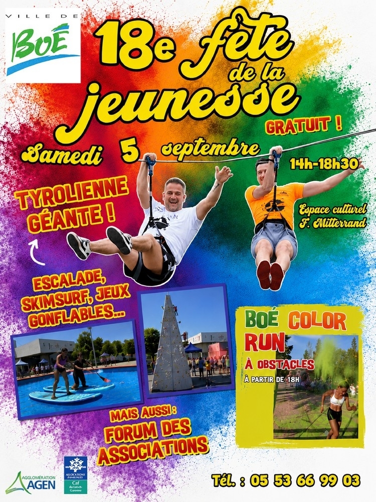Fête de la Jeunesse 2026 : une tyrolienne géante s'invite à Boé !