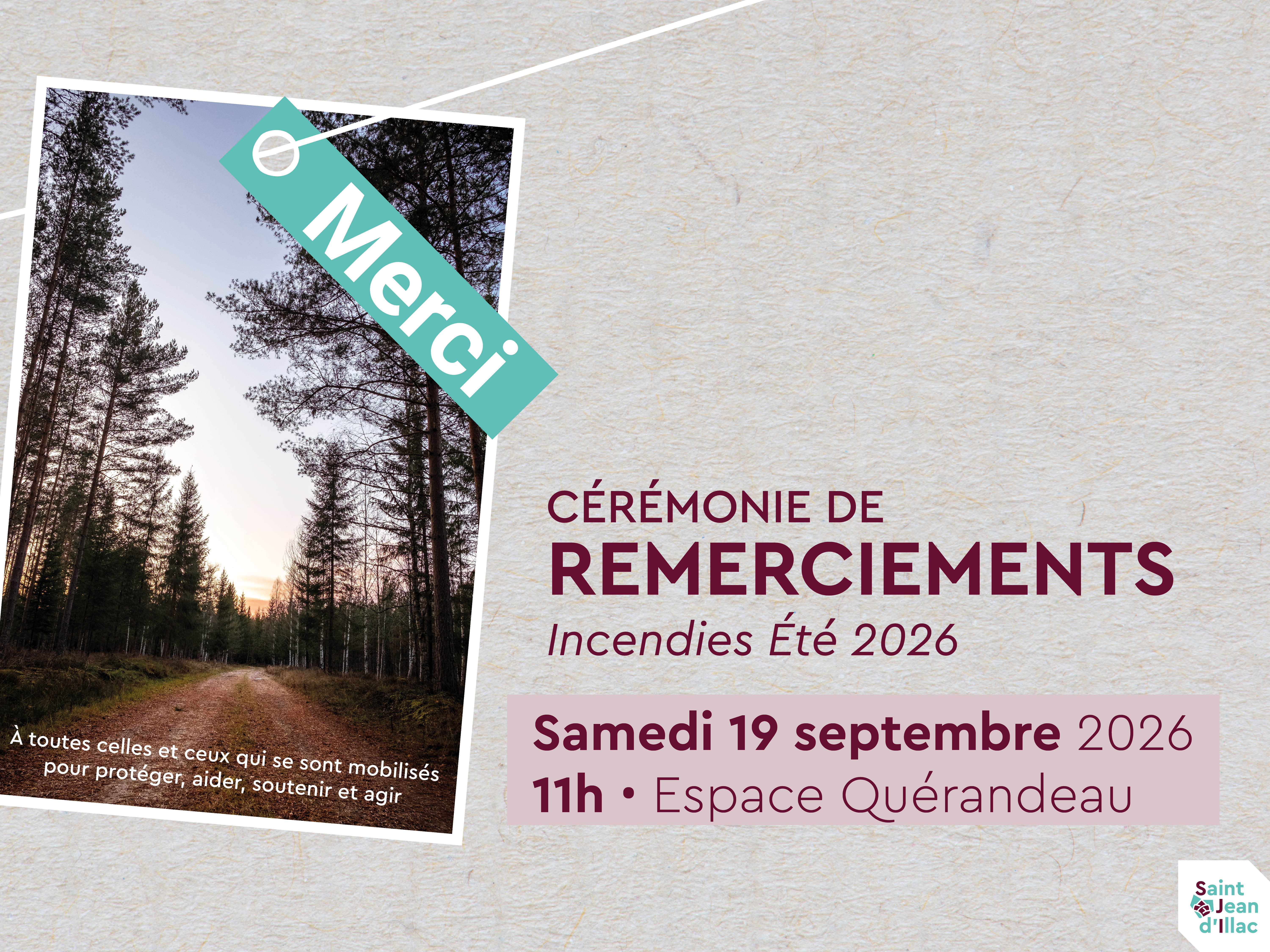 Cérémonie de remerciements - Incendies 2026