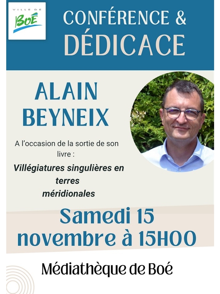 Conférence et dédicace de Mr Alain Beyneix