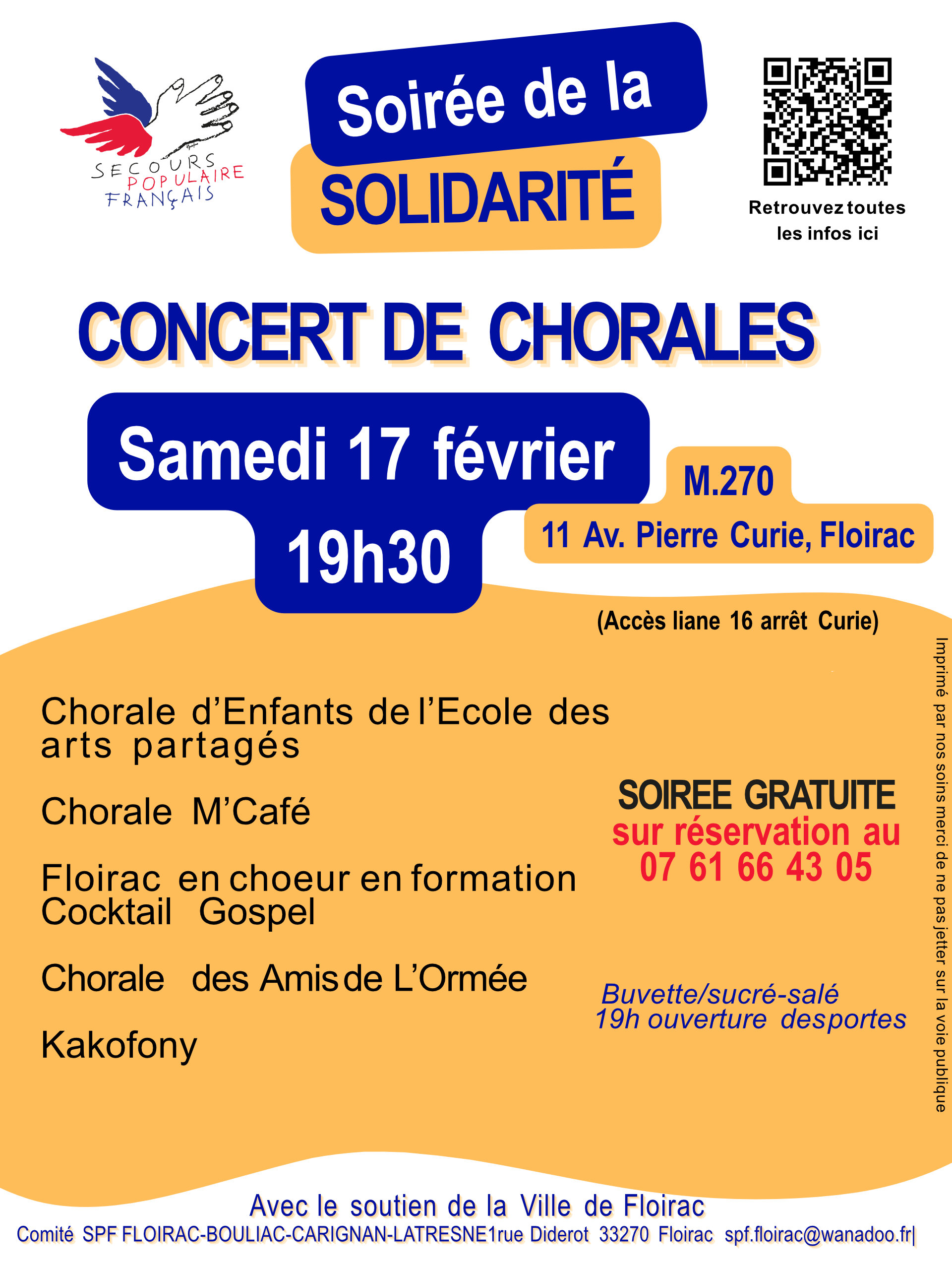 Soirée de la solidarité Concert de chorales