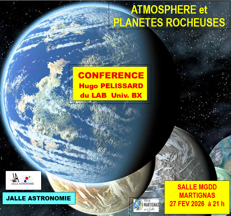 CONFERENCE "ATMOSPHERE et PLANETES ROCHEUSES" _ 27 FEV 2026