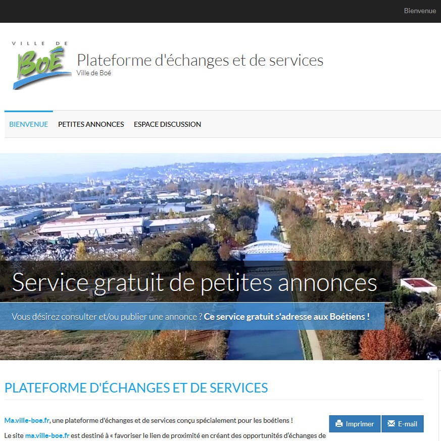 Plateforme d'échanges et de services