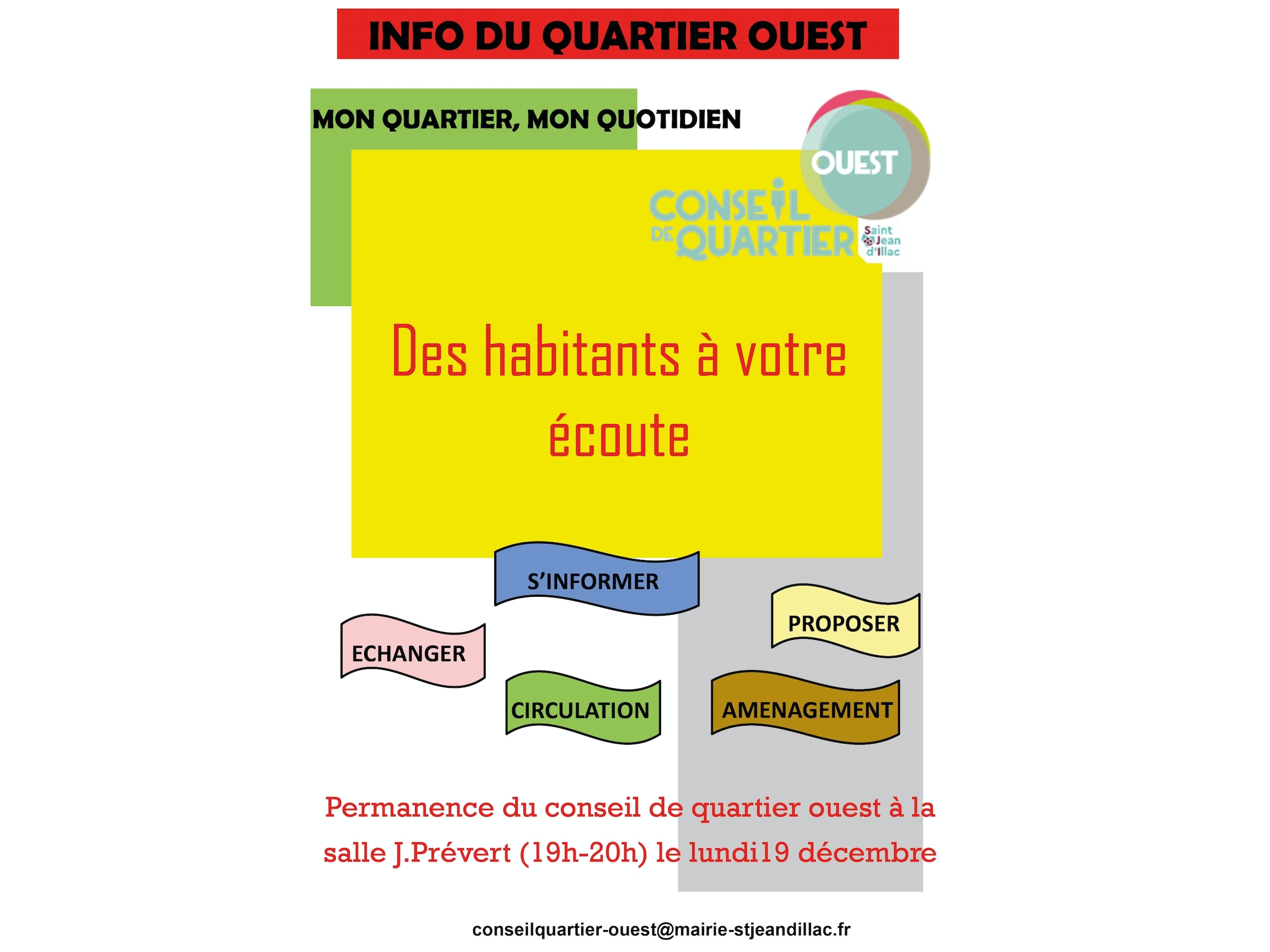Conseil de quartier OUEST - Permanence