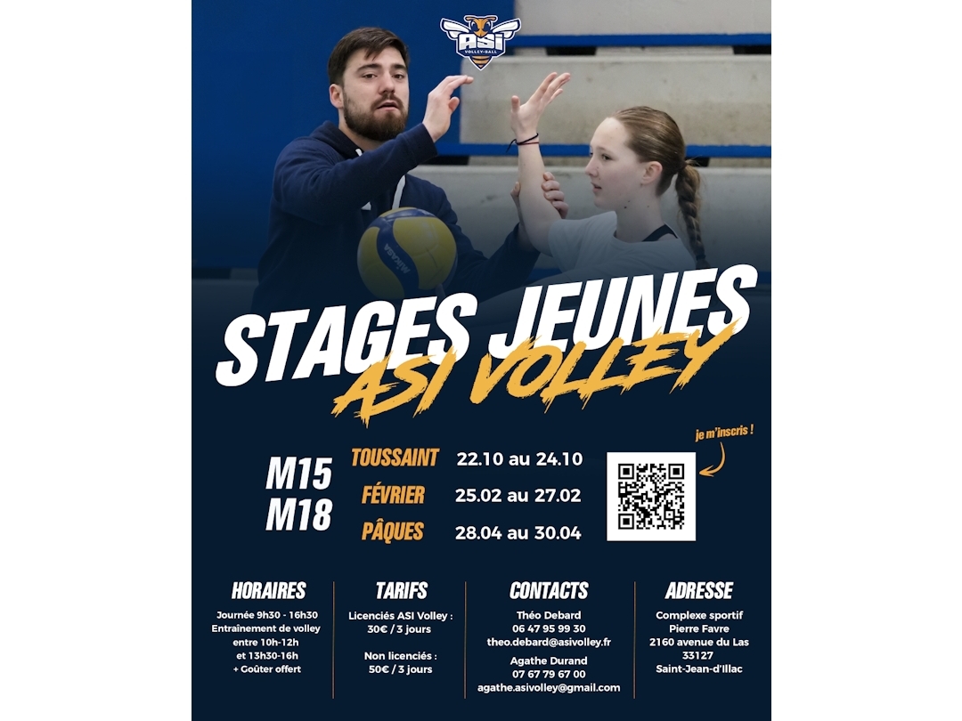 Stages jeunes M15/M18 mixtes