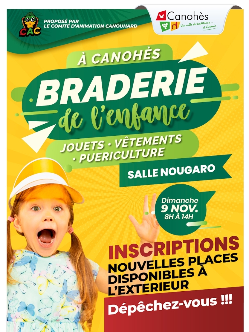🍂 BRADERIE DE L'ENFANCE : NOUVELLES PLACES À L'EXTERIEUR 🍂