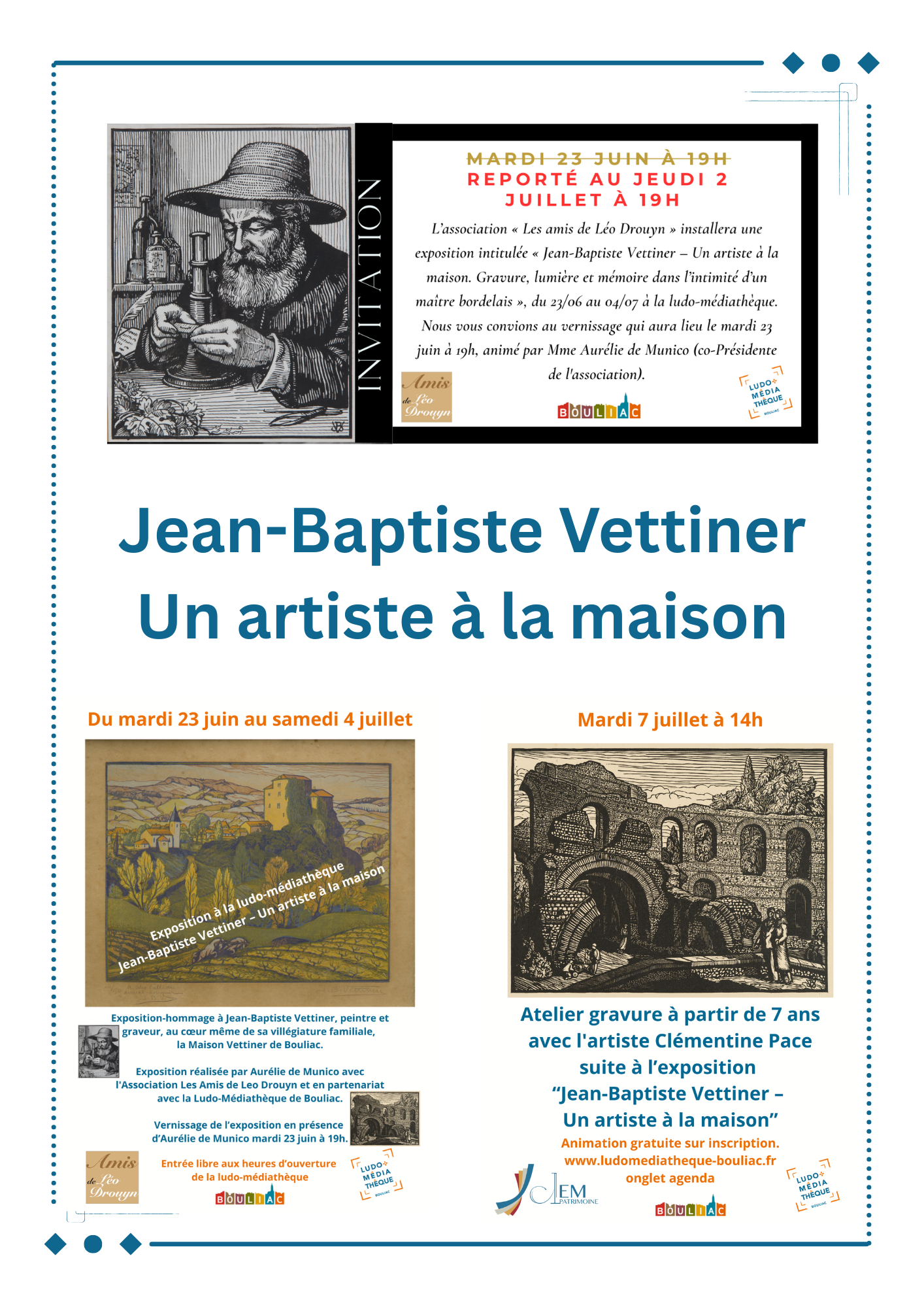 Exposition Jean-Baptiste Vettiner - Un artiste à la maison