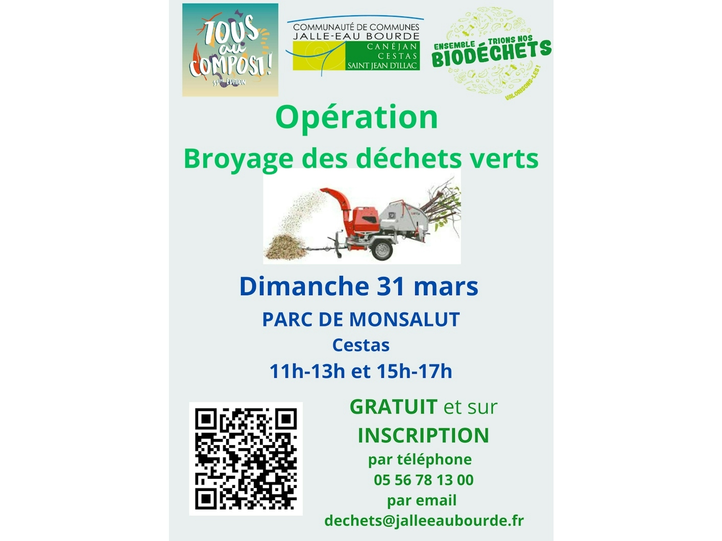 CDC Jalle Eau Bourde - Broyage déchets verts