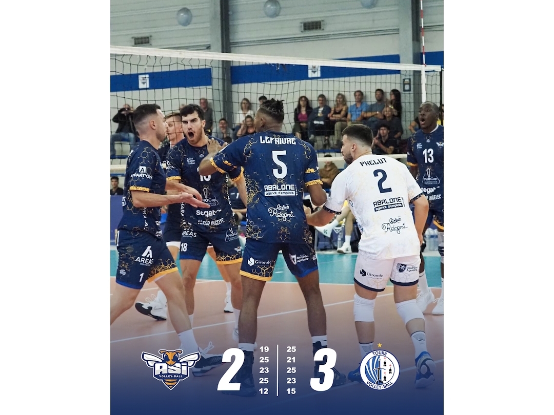 Tours vs ASI : Défaite 3/2