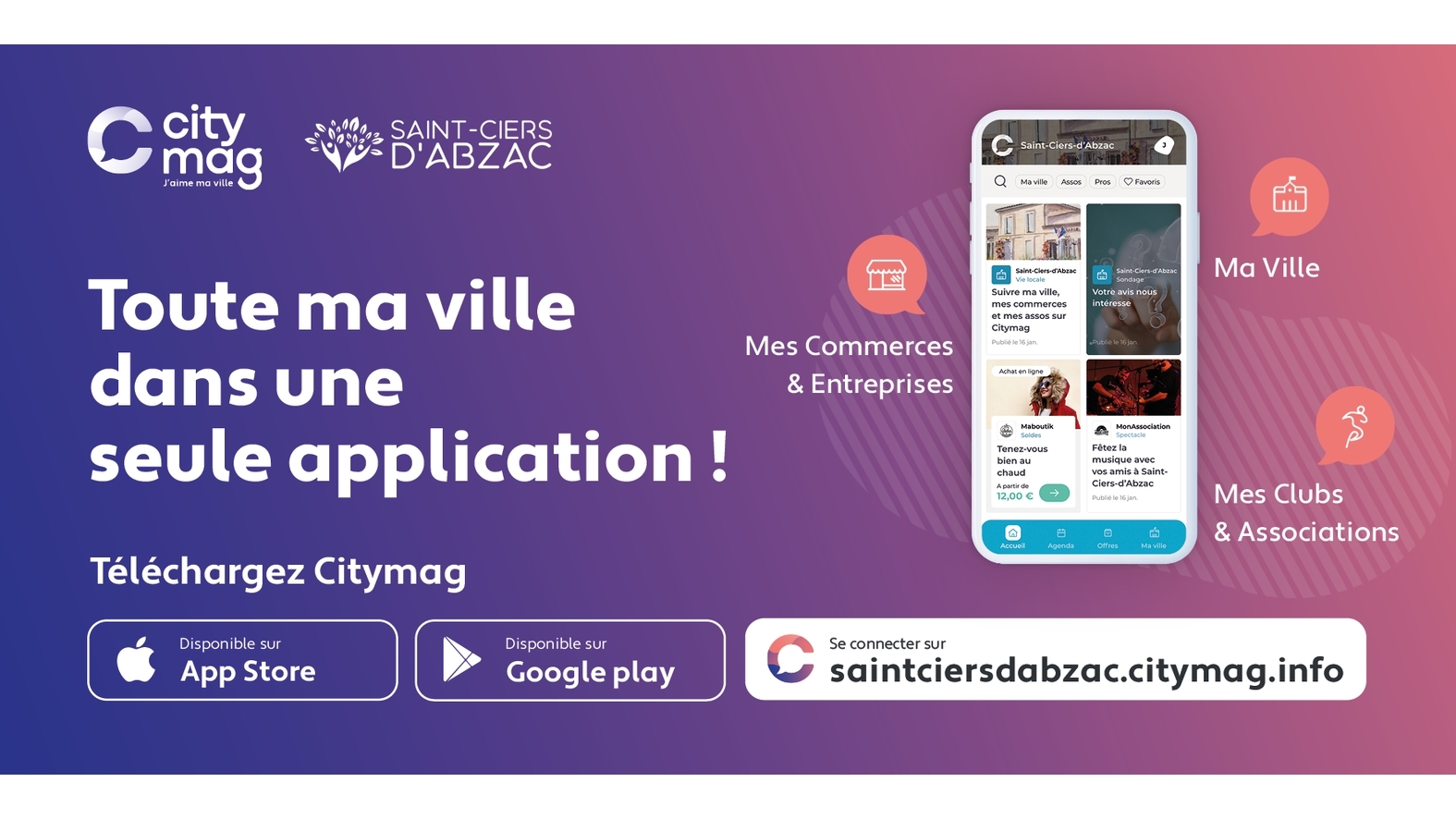 Nouveau service : l'application mobile de Saint-Ciers-d'Abzac