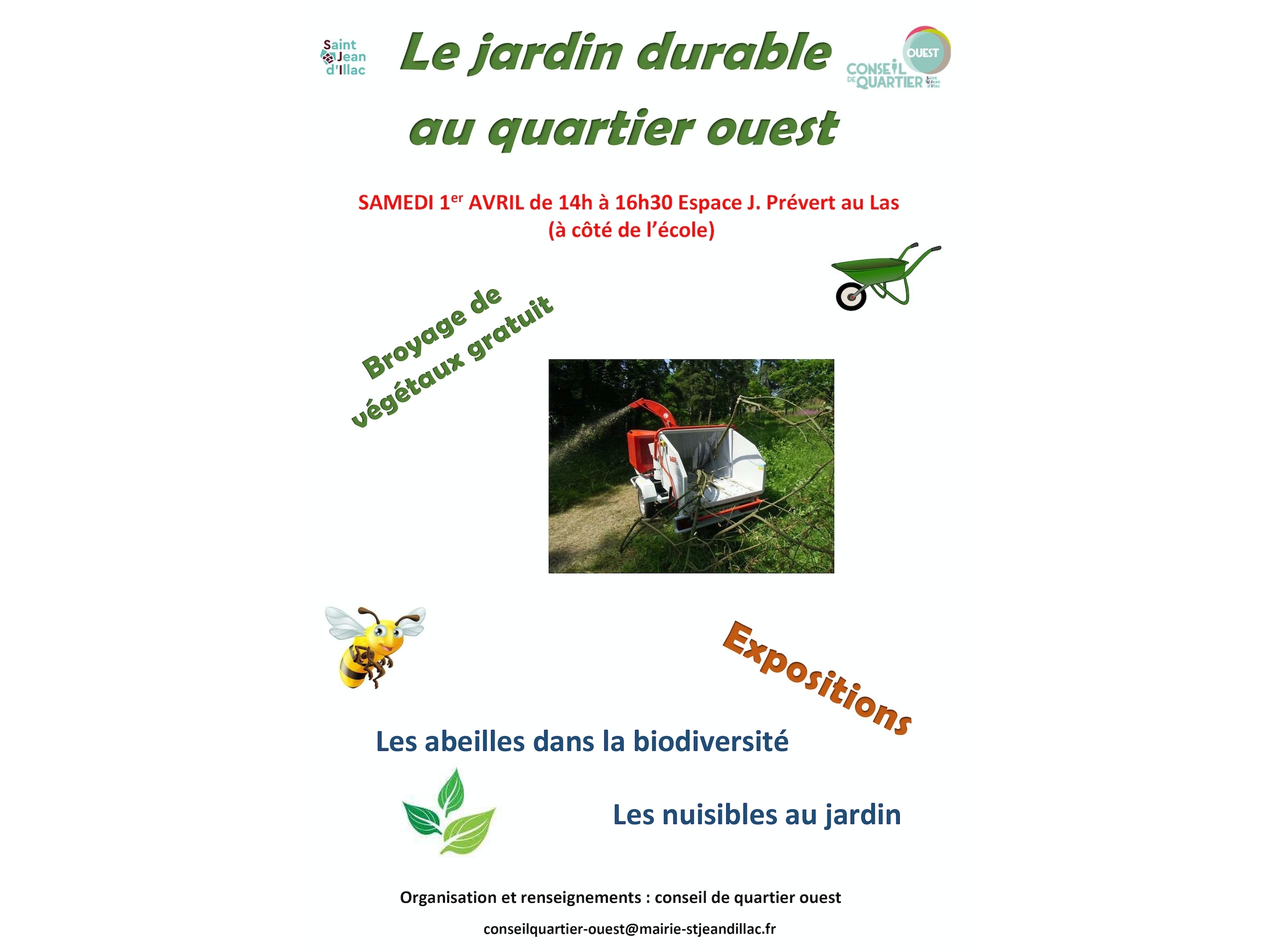 Conseil de quartier OUEST - Broyage de végétaux