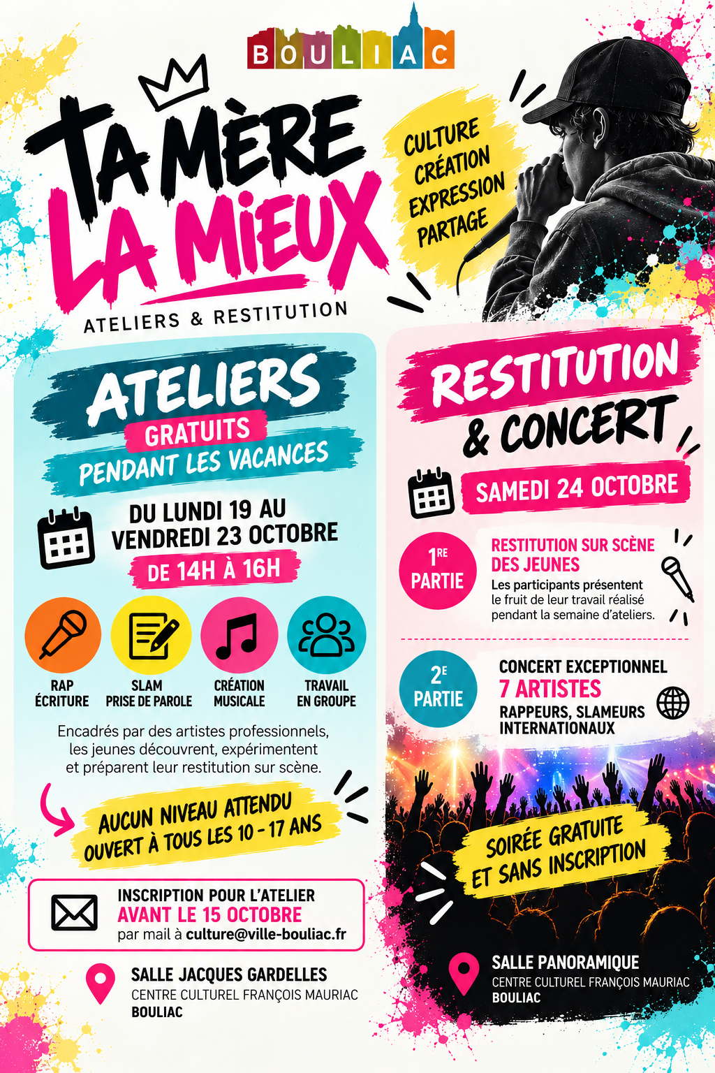 Ateliers Ados pour les 10-17 ans - Il reste des places !