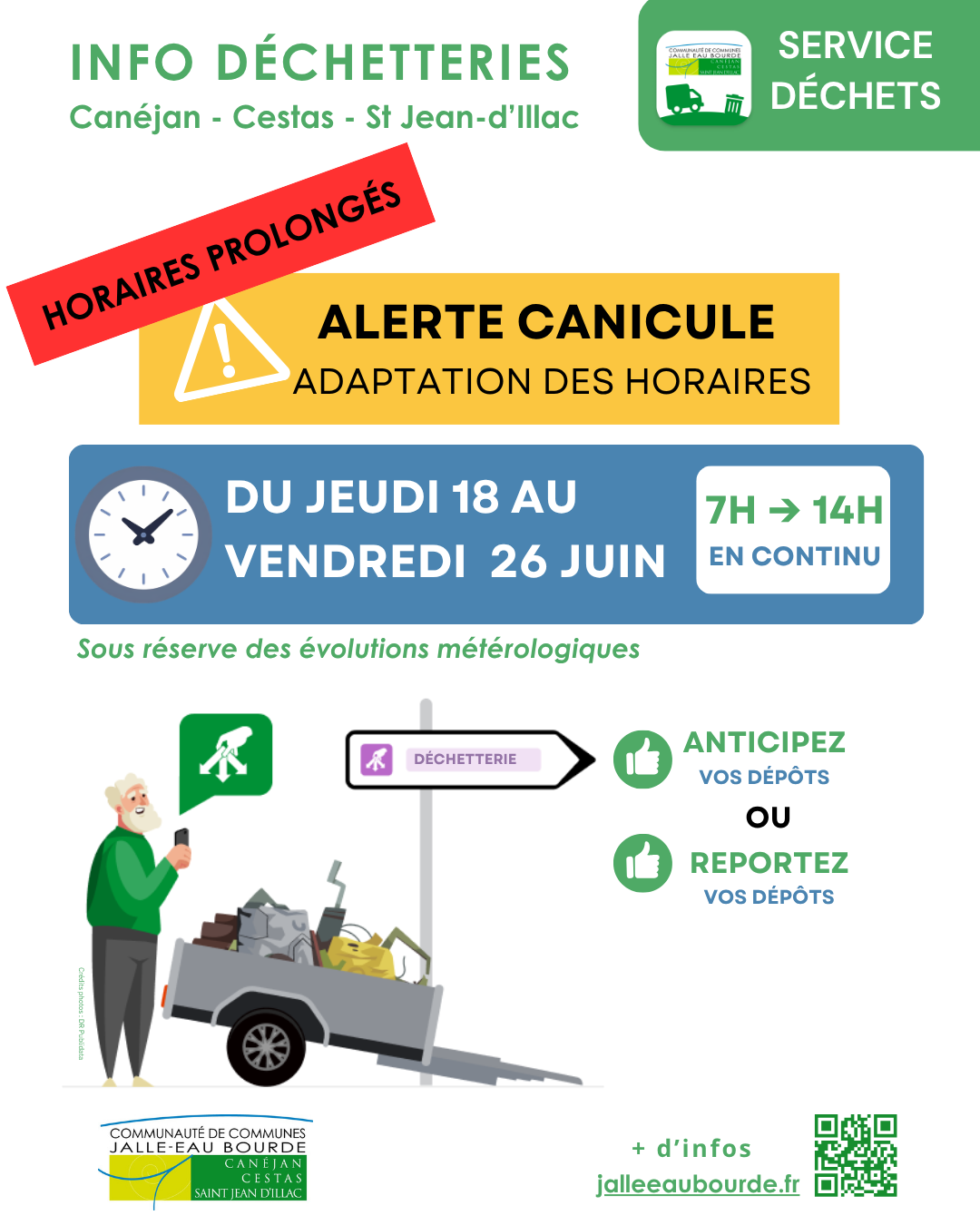 Info déchetterie - Canicule