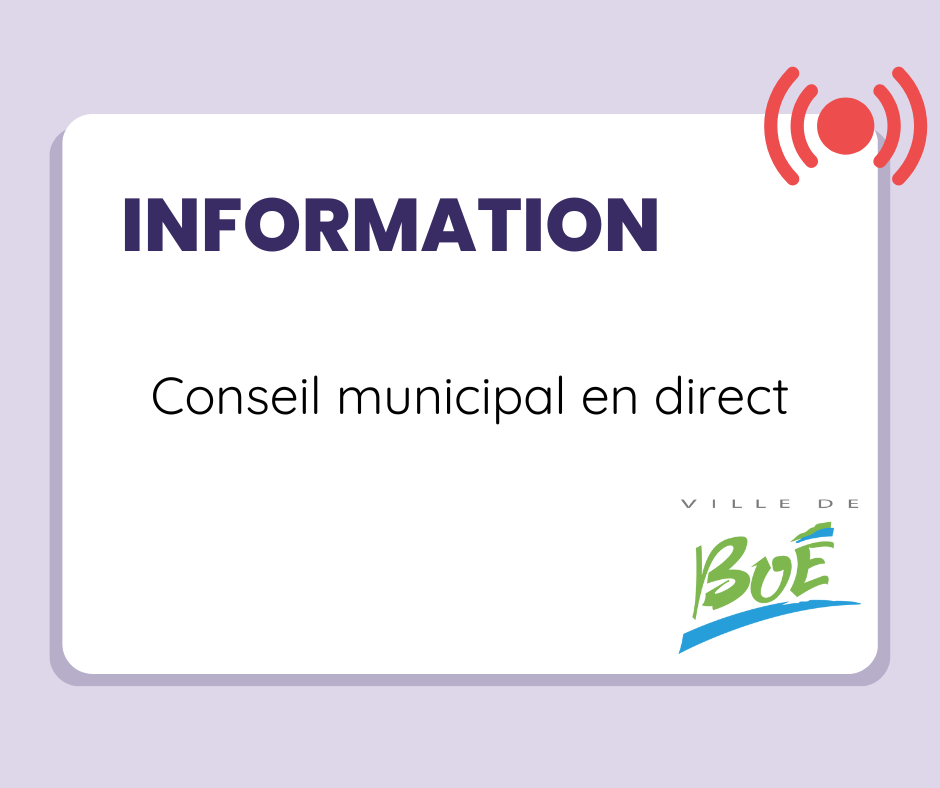 Conseil municipal diffusé en direct