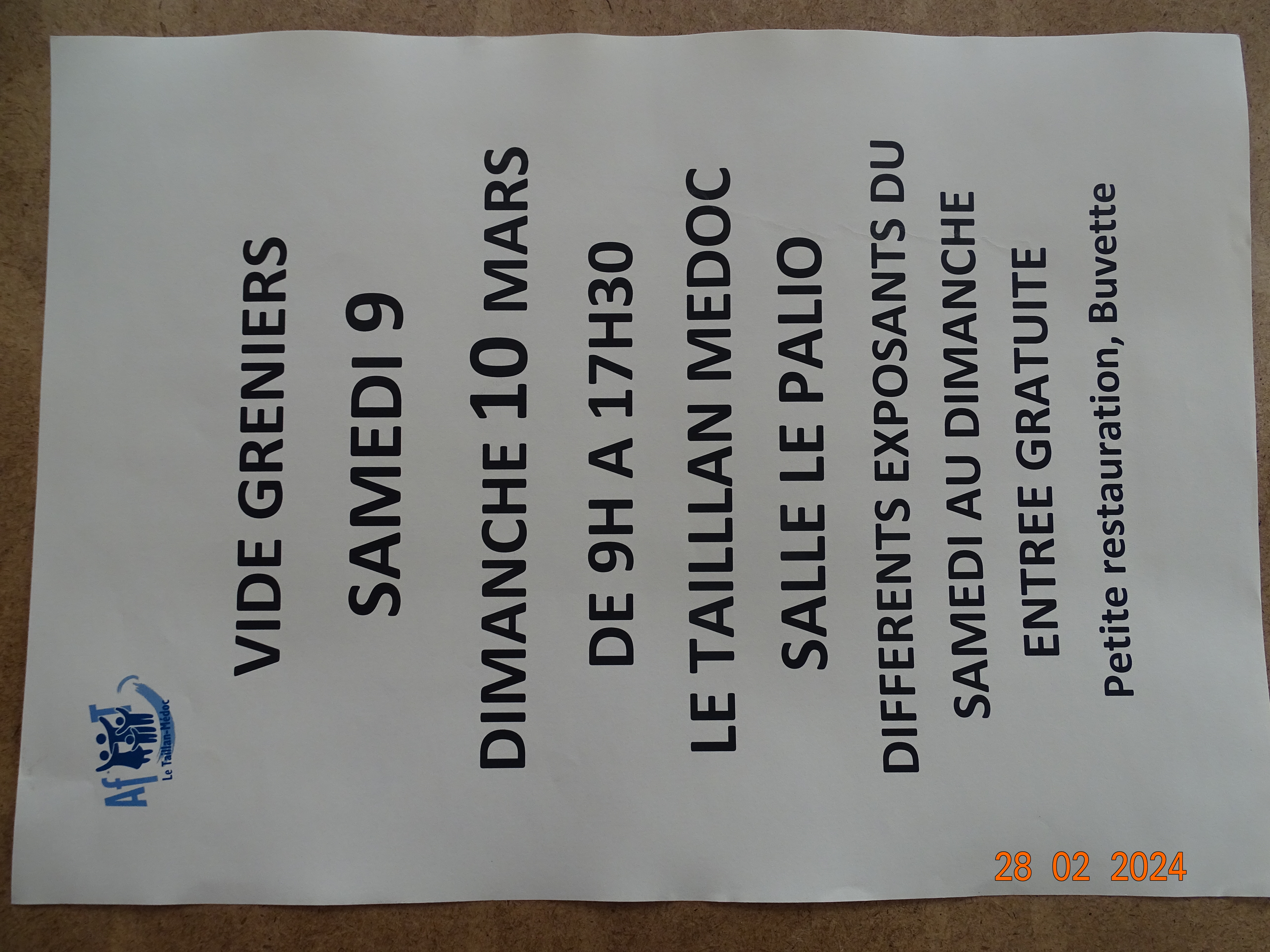 AFT VIDE GRENIERS 9 et 10 mars 