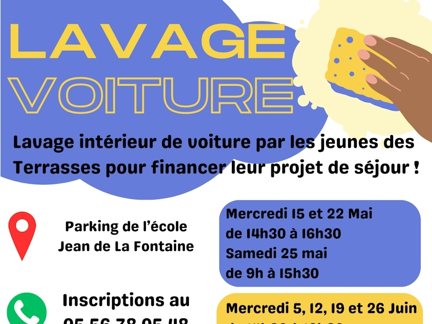 LAVAGE VOITURE - autofinancement projets jeunes