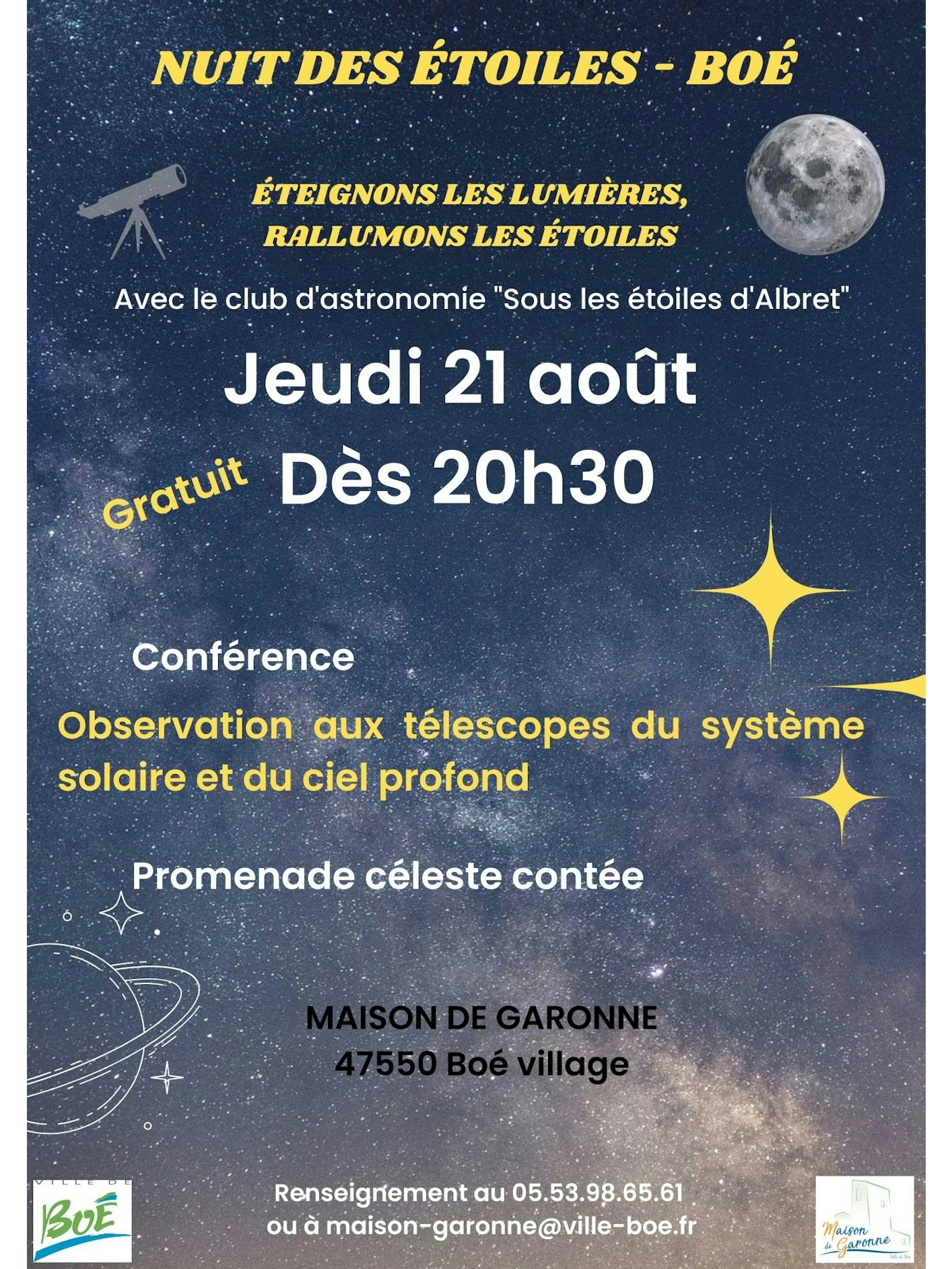 Éteignons les lumières et rallumons les étoiles !