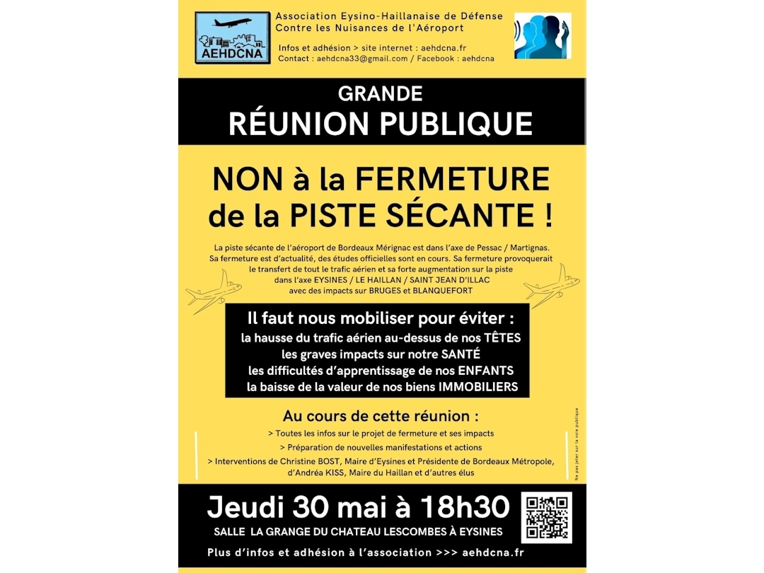 Réunion publique - Aéroport/Piste sécante