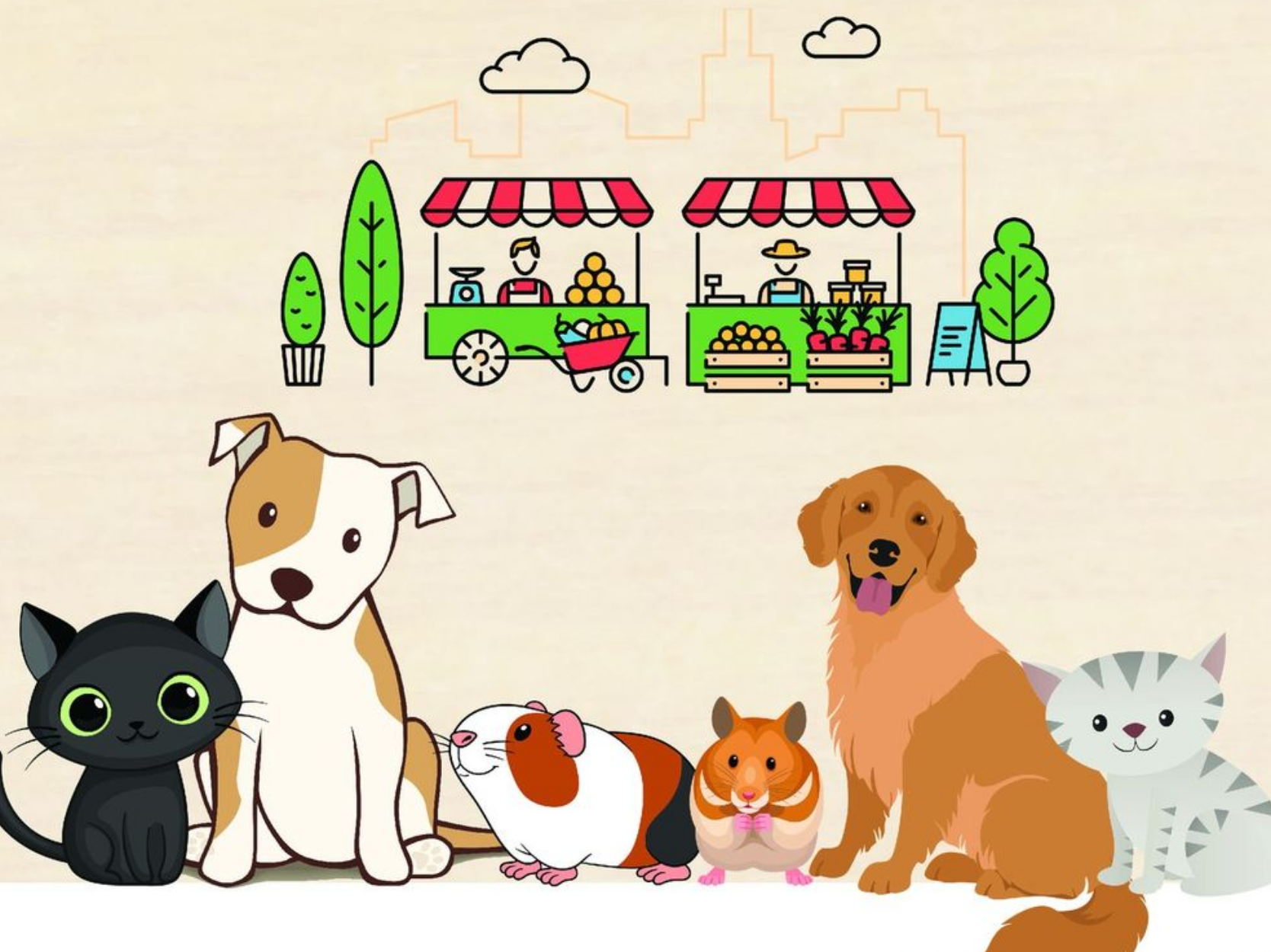 Le marché municipal fête les animaux de compagnie !