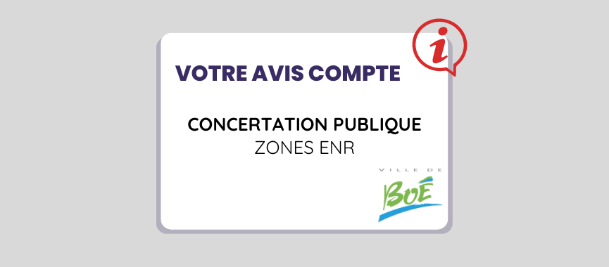 CONCERTATION PUBLIQUE - ZONES ENR