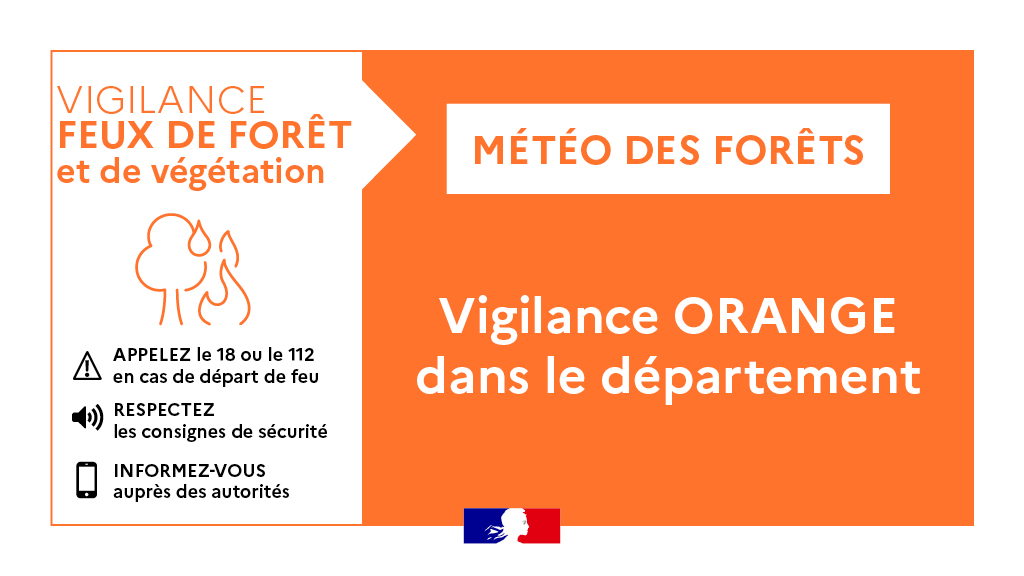 Vigilance feux de forêt : le niveau passe à l'orange