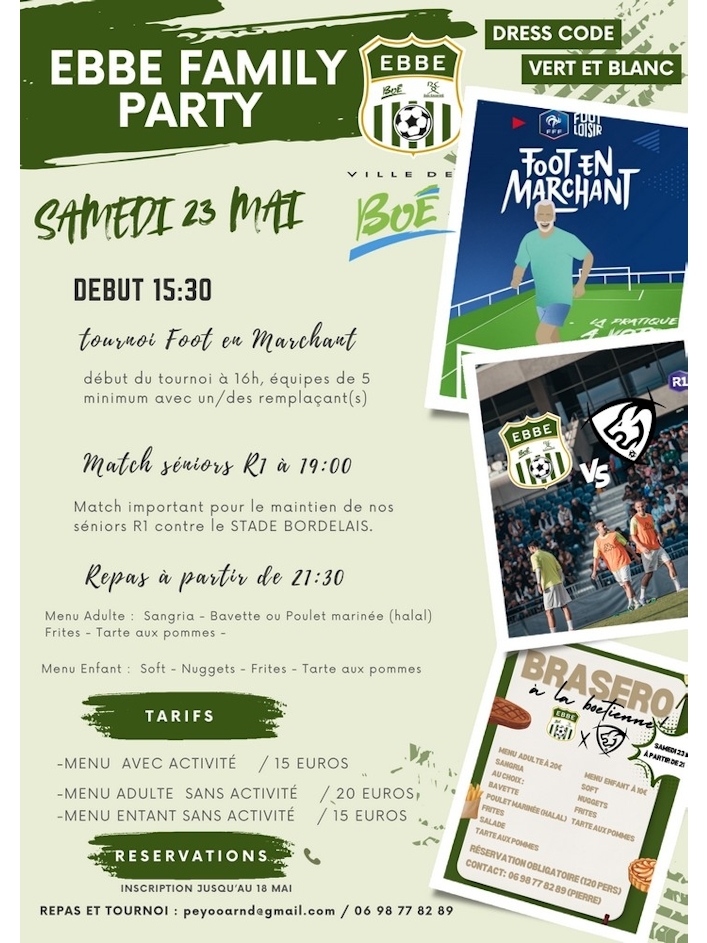 EBBE Family Party : une journée festive et sportive à Boé  !