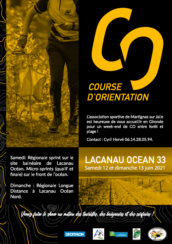 Compétitions et Découvertes de la Course d'Orientation à Lacanau Océan les samedi 12 et dimanche 13 juin