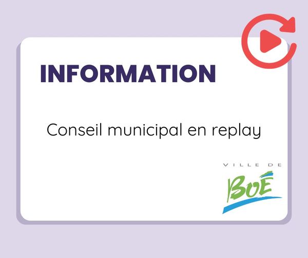 CONSEIL MUNICIPAL EN REPLAY