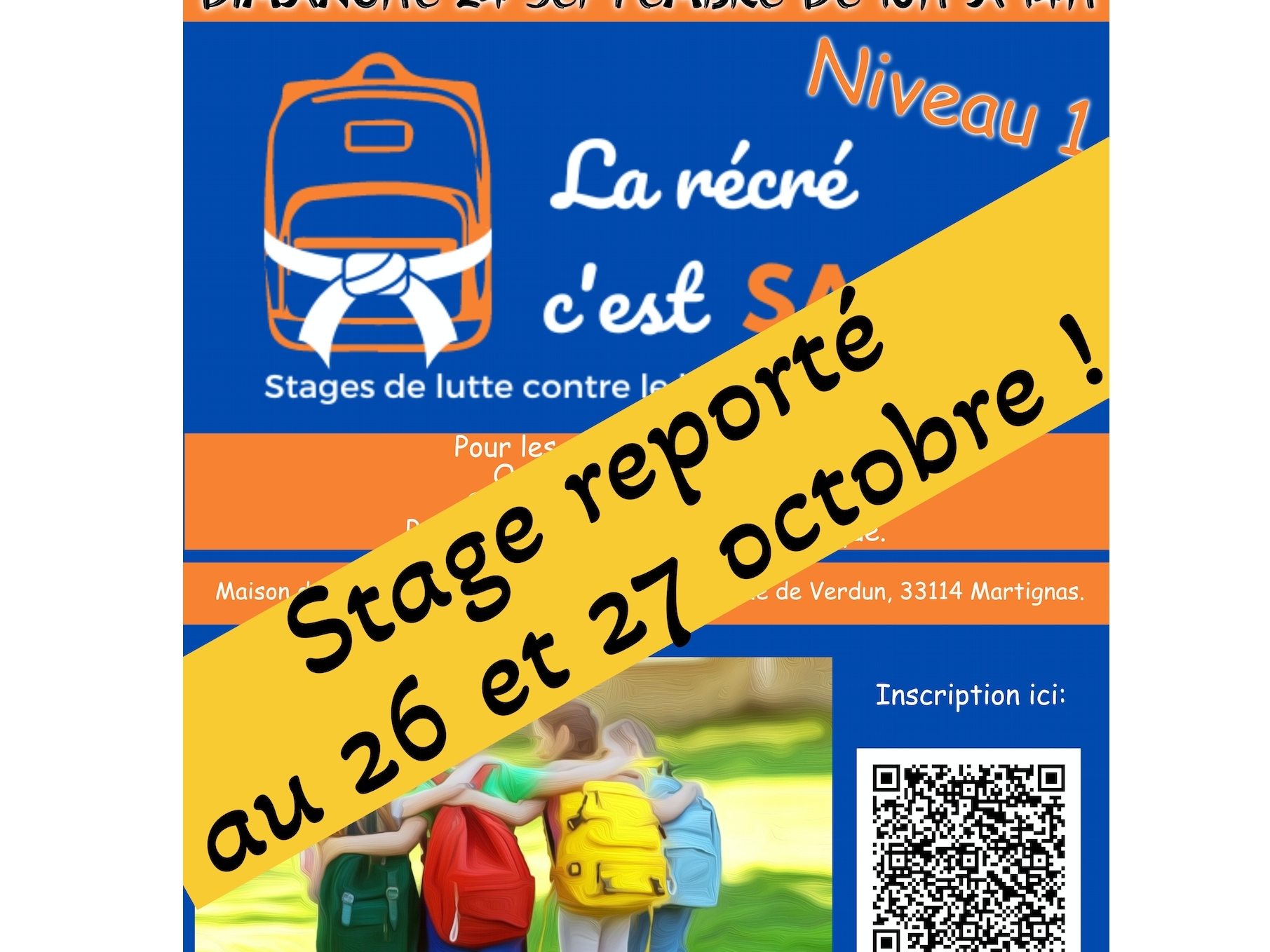 Stage La récré c'est sacré - reporté -